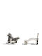 MontBlanc The Legend Of Zodiacs The Horse Cufflinks Made of Steel in Silver Colour