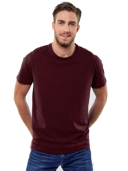 Cotton Point Ανδρικό Διαφημιστικό T-shirt Κοντομάνικο Μπορντό