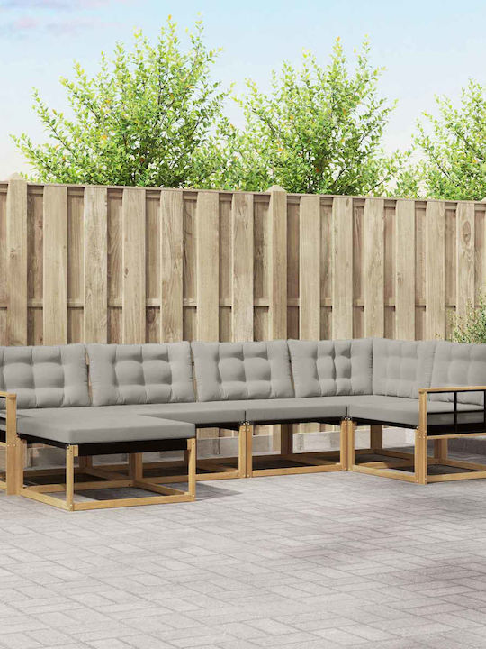 Outdoor Corner Wooden Sofa With Cushions 327x16...
