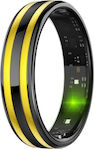 HR02 Smart Ring 16.5mm With Black Gold Heart Be...