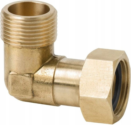 Brass Angle Half Coupling 1/2 X 1/2 Inch