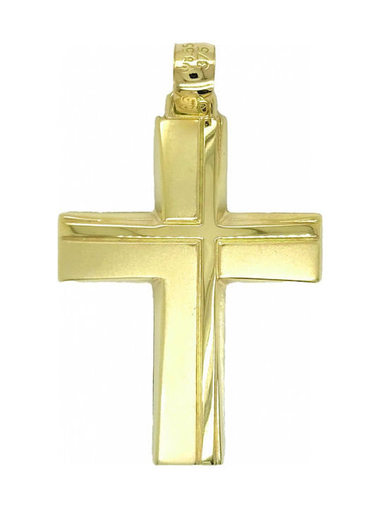 Mertzios.gr Vergoldeter Kreuz 9K Ohne Kette