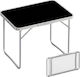Relaxdays Tabel Pentru Camping Pliabil 68.5x70x...
