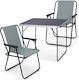 Vilde Masă De Picnic Din Aluminiu Pliabilă 54x44.5x72.5cm Gri