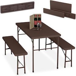 Relaxdays Campingmöbel Klapptisch 73x61x120cm 3...