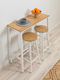 Bar Tisch Aus Holz Mit Metallrahmen 100x40x90cm