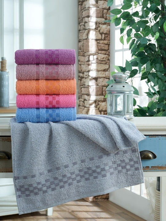 Rebeka Home Кърпа За Лице 50x90см Оранжева Тегл...