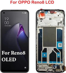Οθόνη Amoled με Πλαίσιο για Oppo Reno 8 5g Cph2359 (Μαύρο)