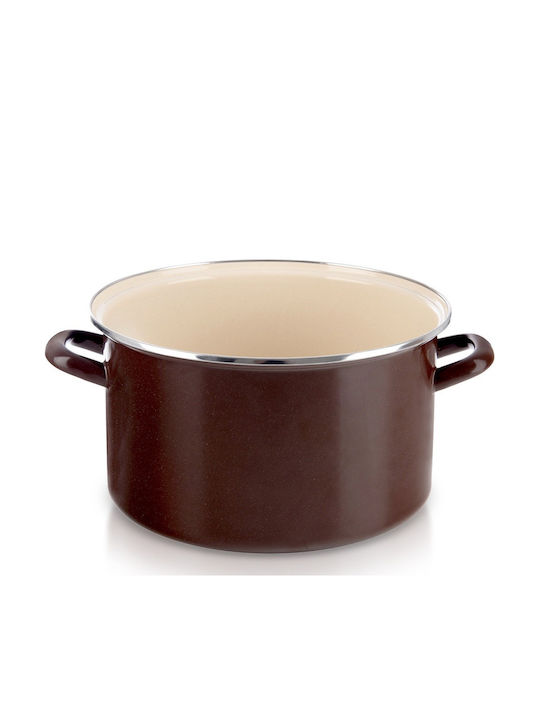 Orion Brown Deep Stainless Steel Pot 11.5lt