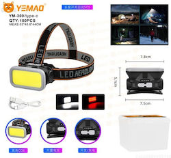 YM-309 Επαναφορτιζόμενος Φακός Κεφαλής LED YM-309 Επαναφορτιζόμενος Φακός Κεφαλής LED