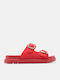 Flache Damen Sandalen Flatforms Rote