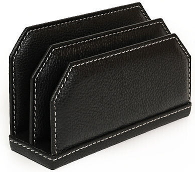 BagCity Visitenkarten Schwarz Leder 10er Pack