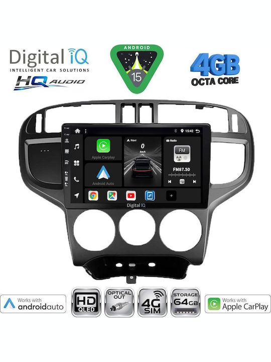 Digital IQ Car Audio System for Hyundai Matrix 2001-2010 (Bluetooth/USB/WiFi/GPS/Apple CarPlay/Android Auto) with 9" Touch Screen