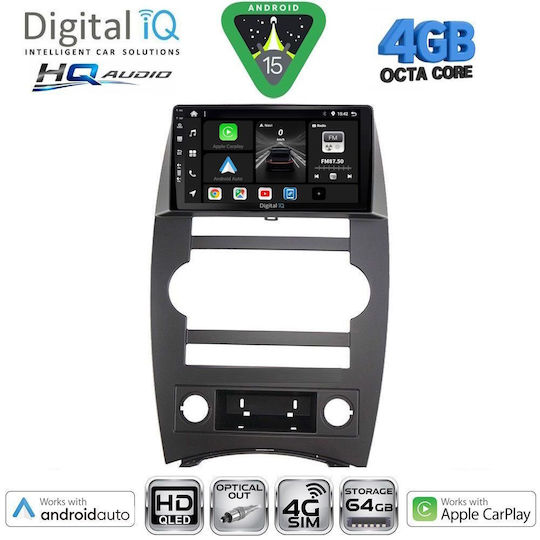 Digital IQ Ηχοσύστημα Αυτοκινήτου για Jeep Commander 2007-2009 (Bluetooth/USB/WiFi/GPS/Apple-Carplay/Android-Auto) με Οθόνη Αφής 9"
