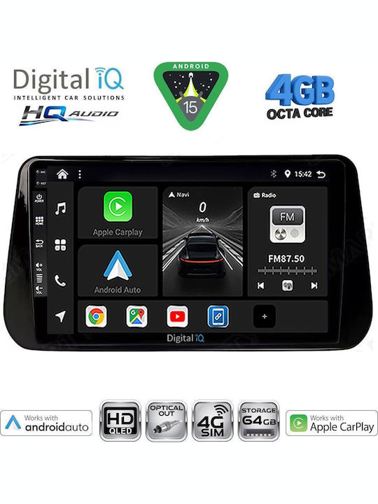 Digital IQ Car Audio System for Hyundai iX45 / Santa Fe 2021-2023 (Bluetooth/USB/WiFi/GPS/Apple CarPlay/Android Auto) with 10" Touch Screen