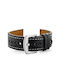 Pacific Leder Tragbare Bänder Schwarz 22mm