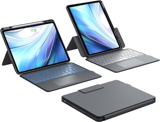 Флип Капак Издръжлив С Клавиатура Сив (Ipad Air 13” / Pro 12,9”)