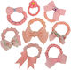 8 Stücke Princess Haargummis In Weichem Samt Stoff Schleife Rosa Puffant