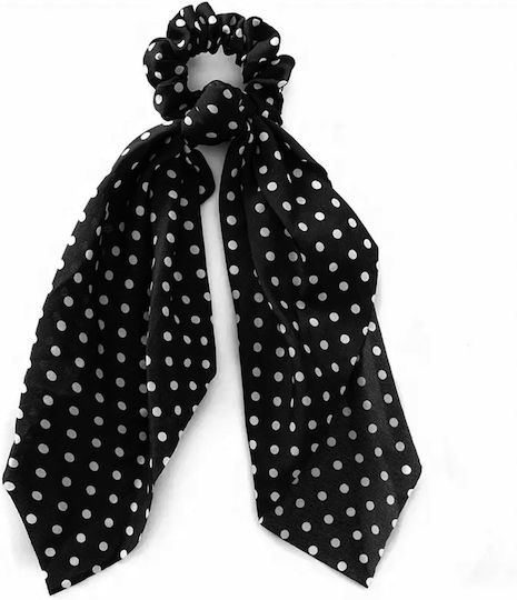Avizar Haargummis Lang Schal Haar In Casual Schwarz Polka Dots