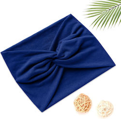 Crossed Headband Hair In Soft Cotton Refined Sapphire Blue