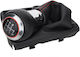 Audi A5 8t 07-16 Black + Chrome 6 Speed Shift Knob + Black Gaiters Red Thread