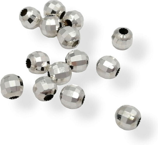 Silberne 925 Perlen Diamantierte Tagée 4mm 10 Stück