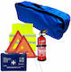 Cridem First Aid Package Car Extinguisher First Aid Kit 2pcs Warning Triangle Warning Waistcoat Trunk Organizer Navy Blue