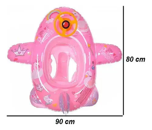 Swimtrainer Life Ring with Diameter 90cm Pink Kids Inflatable Boat