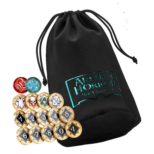 Arkham Horror Chaos Tokens + Token Bag