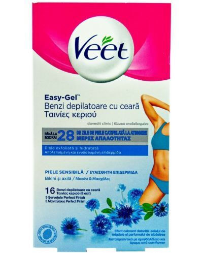 Veet Ленти За Депилация За Бикини За Чувствителна Кожа 16 Броя