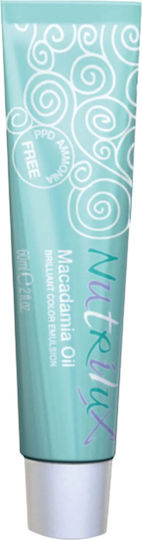 Intercosmo Nutrilux Vopsea Permanentă de Păr cu Ulei de Macadamia 8.0 Acacia 60 Ml