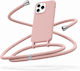 Калъф Силиконов С Връзка Iphone 17 Pro Бежов Mobicase