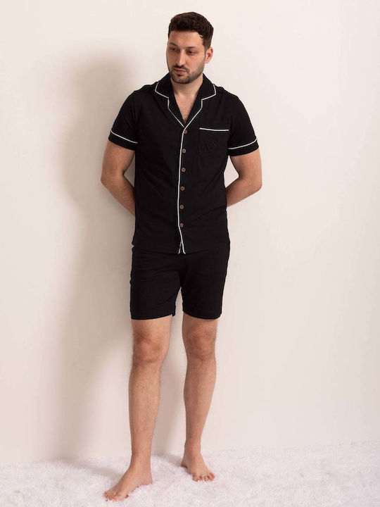Sofiaman Summer Men's Pyjama Black
