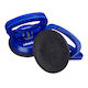 Relaxdays Set 2 Suction Cups Blue Black 10x12x12 Cm