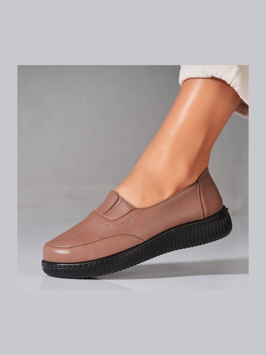 Mocasini Dama În Culoare Kaki