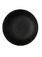 GTSA Volcanic Black Porcelain Deep Plate with Diameter 23cm