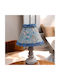 Birds Table Lamp for E27 Socket with Blue Shade and Base