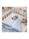 Baby Blanket Nursery Swaddling Cotton Light Blue 80x80cm