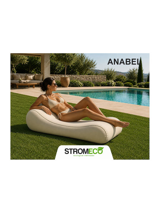 Bean Bag Sunbed Waterproof Anabel Beige 190x70x...