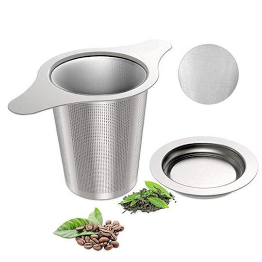 Lscook Oval Shape Double Handle Lid Tea Filter Stainless Steel 304 Double Handle Household Use