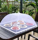 Foldable White Food Cover – Pop-up Food Cover 48 × 48 Cm