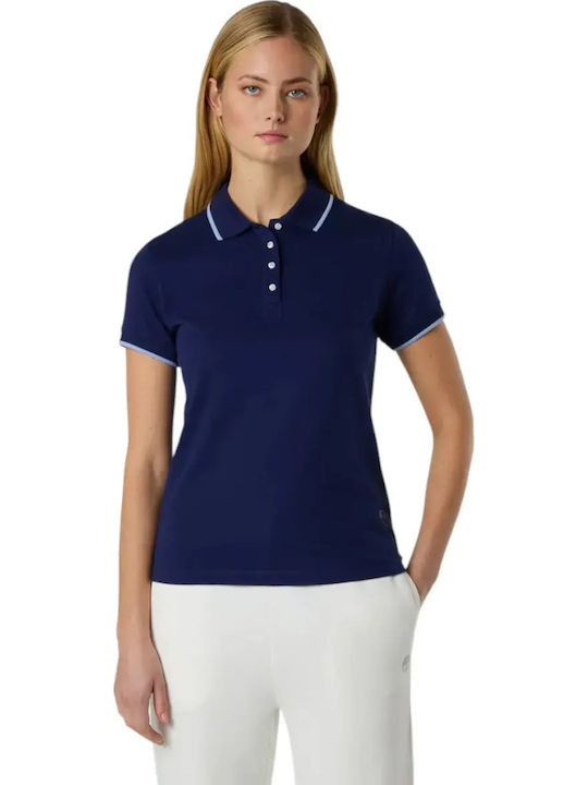 North Sails Damen Polo Bluse Kurzärmelig Blau