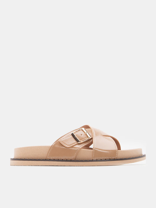 Luigi Women's Flat Sandals Flatforms Beige