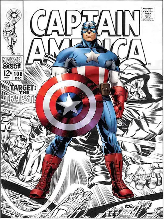 Comic Poster Captain America Cm002 40cm X 50cm