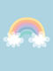 Kids Wall Art Rainbow with White Wooden Frame 40x50cm