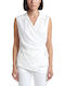 Women’s Satin Sleeveless Blouse White Twenty-29