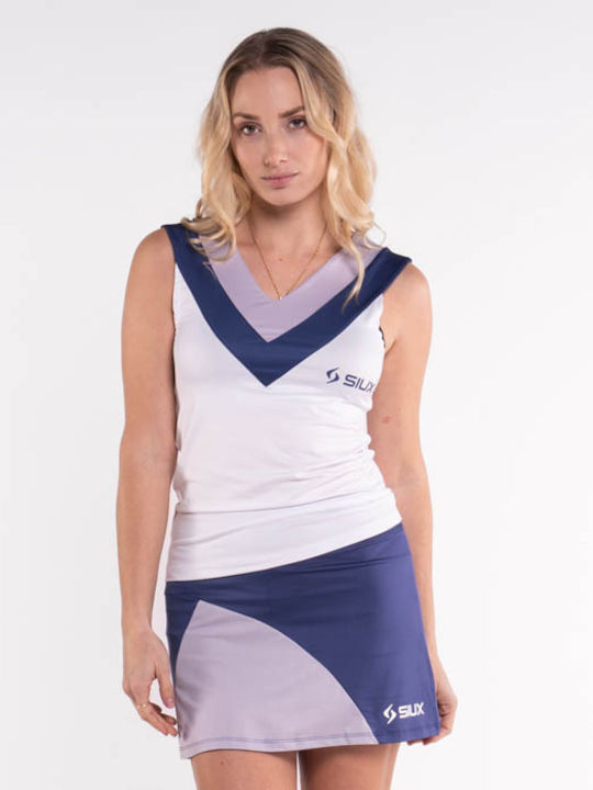 Women's Sleeveless Blouse with V-Neckline White