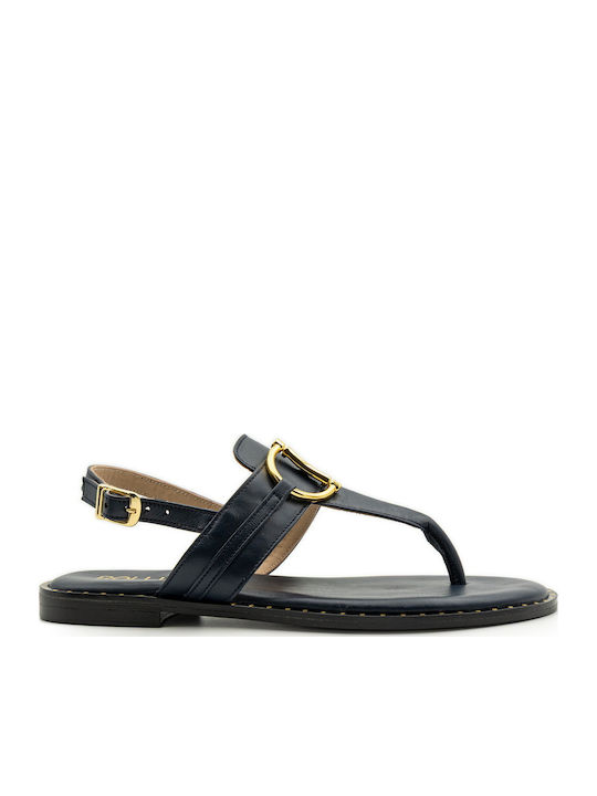 Rolling Steps Shoes Δερμάτινα Σανδάλια Navy Μπλε