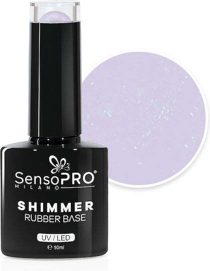 Bază Rubber Shimmer SensoPro Milano #18 Roz Înghețat 10ml