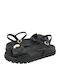 Nether Leather Women's Flat Sandals Black